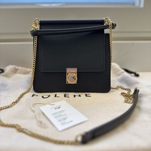 Polene Numero Sept Mini bag in Smooth Black